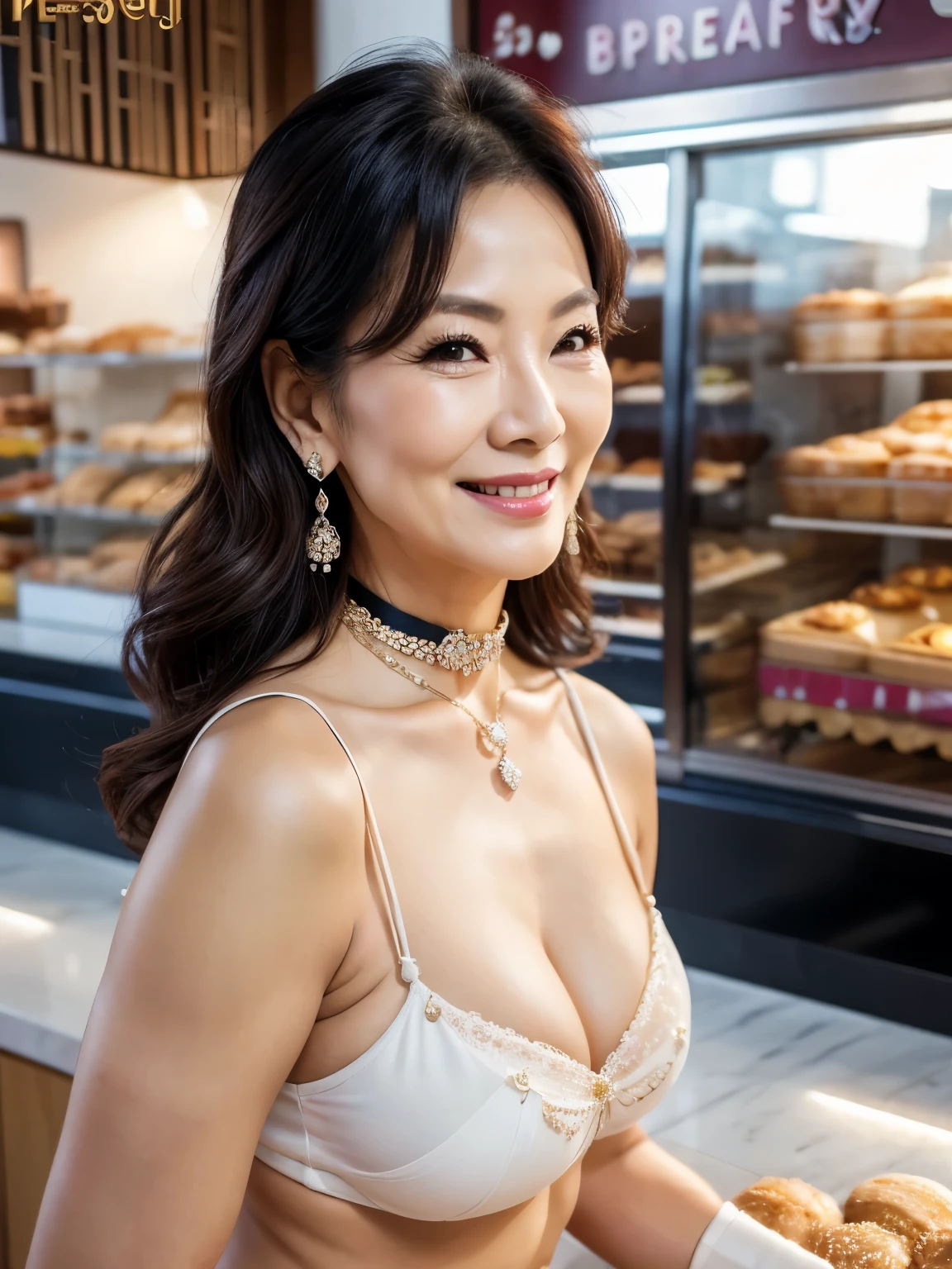 a beautiful young woman (Kelly Hu) in a sheer negligee (no underwear), eating a donut with crumbs fallen on her breasts, morning light from large windows in a dining room, 1girl, beautiful detailed eyes, beautiful detailed lips, extremely detailed face, long eyelashes, realistic, photorealistic, photo-realistic:1.37, (best quality,4k,8k,highres,masterpiece:1.2),ultra-detailed,(realistic,photorealistic,photo-realistic:1.37),natural lighting,warm lighting,HDR,UHD,studio lighting,ultra-fine painting,sharp focus,physically-based rendering,extreme detail description,professional,vivid colors,bokeh,portrait
