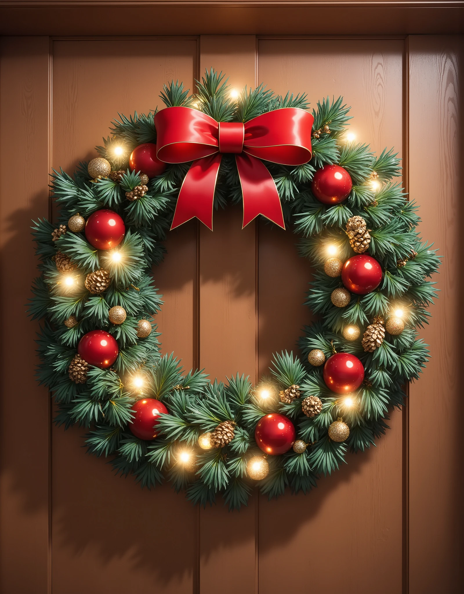 A beautifully decorated Christmas wreath