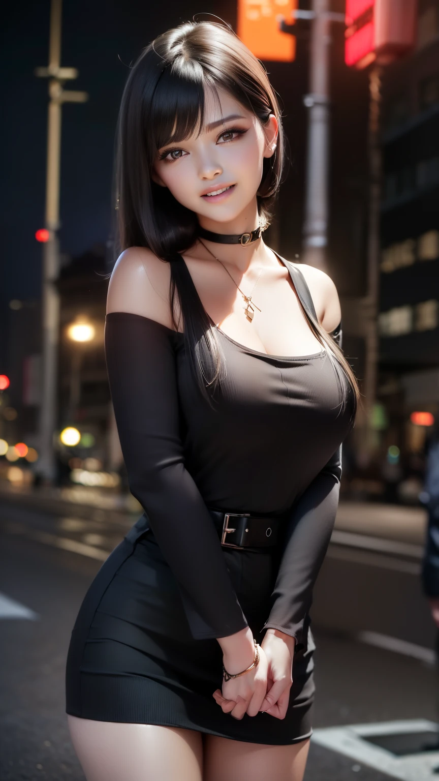 Big anime girl posing in black blouse, realistic 3d anime style, Trends in CGSTATION, realistic 3d anime, [ digital art 4k ]!!, photorealistic rendering of anime girl, Bokeh Artgerm 8K, non-style artwork by guweiz, photorealistic anime, hyper realistic anime, seductive anime girl, Soft anime CG art
