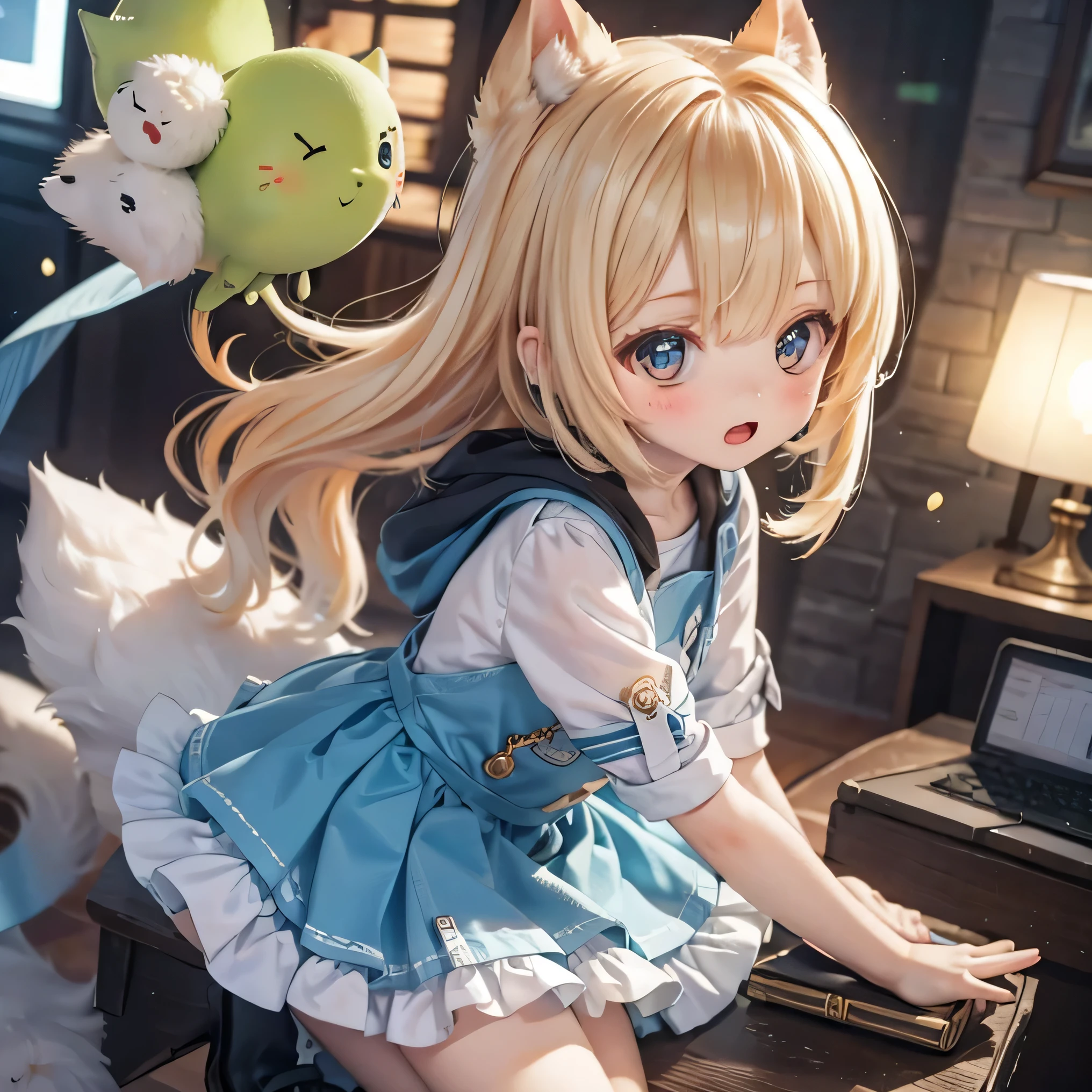 (8k, raw photo, best quality, masterpiece:1.2),(photorealistic),professional lighting, 1 girl, fox ears, fox tails, bikini, suzuran \(arknights\), DD, close-up view,<lora:ArknightsSuzuran_10:1> <lora:cuteJointsDollsLora_2:0.7>