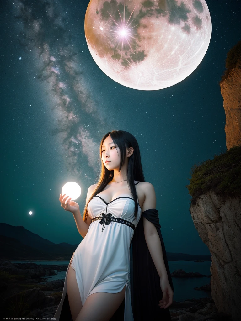  original photo, Arrogant Succubus ,  Scary Girl ,  Terrible Moon Goddess , goddess, 黑白翼goddess, White眼睛, White衣服, symmetry, Whitesymmetry, White, symmetry, goddess, Maiden goddess风格, Gothic, goddess风格, fantasy,  Yoshida Akihiko Style , fantasy, adventure, fantasy, meteor, mystery, shell,, ( High Precision Skin :1.2),  8K Ultra HD ,  digital SLR camera ,  soft light ,  in high quality , Film Grain,  Fuji XT3