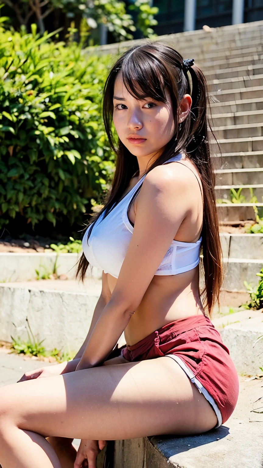   let's make a super realistic masterpiece of sexy Chun-li  , Goddess of Beauty,  She says 愛らしい ,  Well-shaped lips .  She says 、  Known for her Classics  , Graceful beauty  ,   sexy Curved and toned body   ,   Street Fighter 6's Iconic Characters.    dynamic combat stance and powerful kick Express it with beautiful details . (セクシーな costume, エロチックな costume, Pink micro shorts,    pink transparent micro shorts that show off your butt   ,  I can see my butt ,   big natural breasts   , Large breasts sticking out , チュンリーの functionalな姿).   The image must be high resolution   (  hard disk  )   rendered in amazing 8K resolution  ,   transparent pink strings showing off her pussy   .    Notice the details of Chun-Li   　 costume,   including her traditional Chinese dress and unique cow horn hairstyle  .   use dramatic lighting to enhance the intensity of the scene   ,  Strength and Determination  . This photographic request aims to immortalize Chun-Li as a true work of art,    show off your beauty and toned body   ,  functional,  Martial Elegance and Strength .   Focus on the Characters  ,     traditional Chai Pao dress and unique cow horn hairstyle 、 her image as a hero  