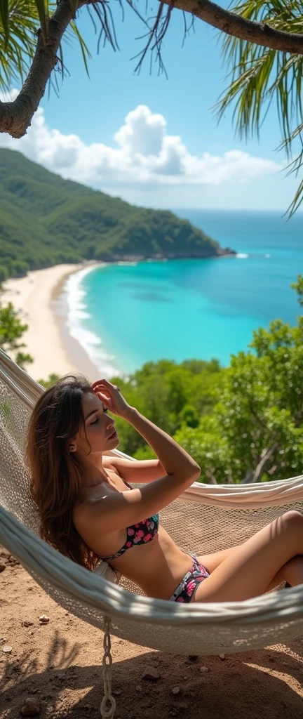 Animation showing a beautiful paradise full of pleasure.