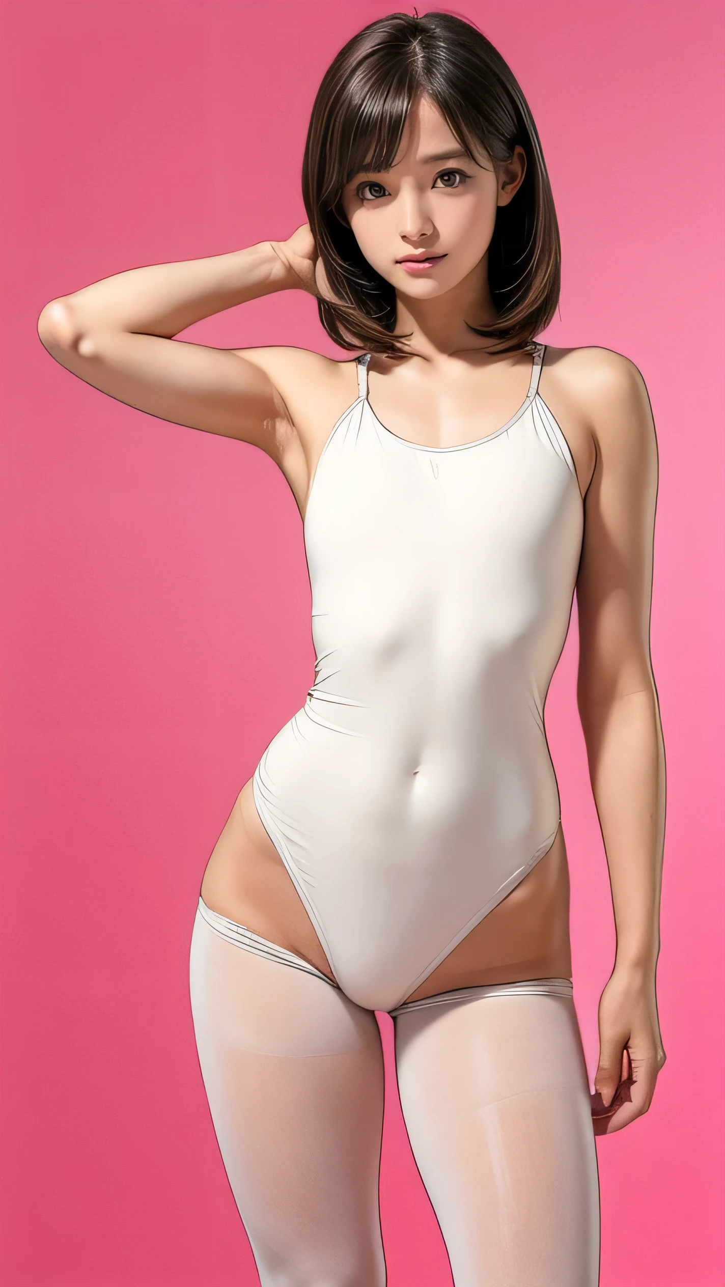 One Woman,thin,Highest quality,masterpiece,shape,Very delicate and beautiful,CG,Unity,8k wallpaper,wonderful,In detail,masterpiece,Official Art,Very detailed CG Unity 8k wallpaper,Unbelievably absurd,Large file size,Very detailedな,High resolution,Very detailed,Beautiful detailed woman,Realistic,Accurate skeleton,Small breasts,Swimsuit details,Light beige swimsuit,Light contrast,Beautiful ass,Nice little ass,Spread your legs,Detailed hip joint,Thin-looking pubic hair,healthy,