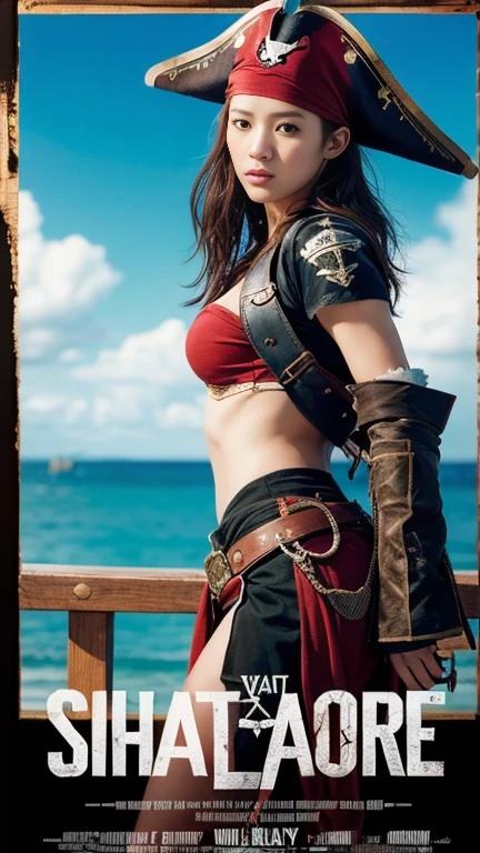 Full body pirate woman, fotshop, delicious