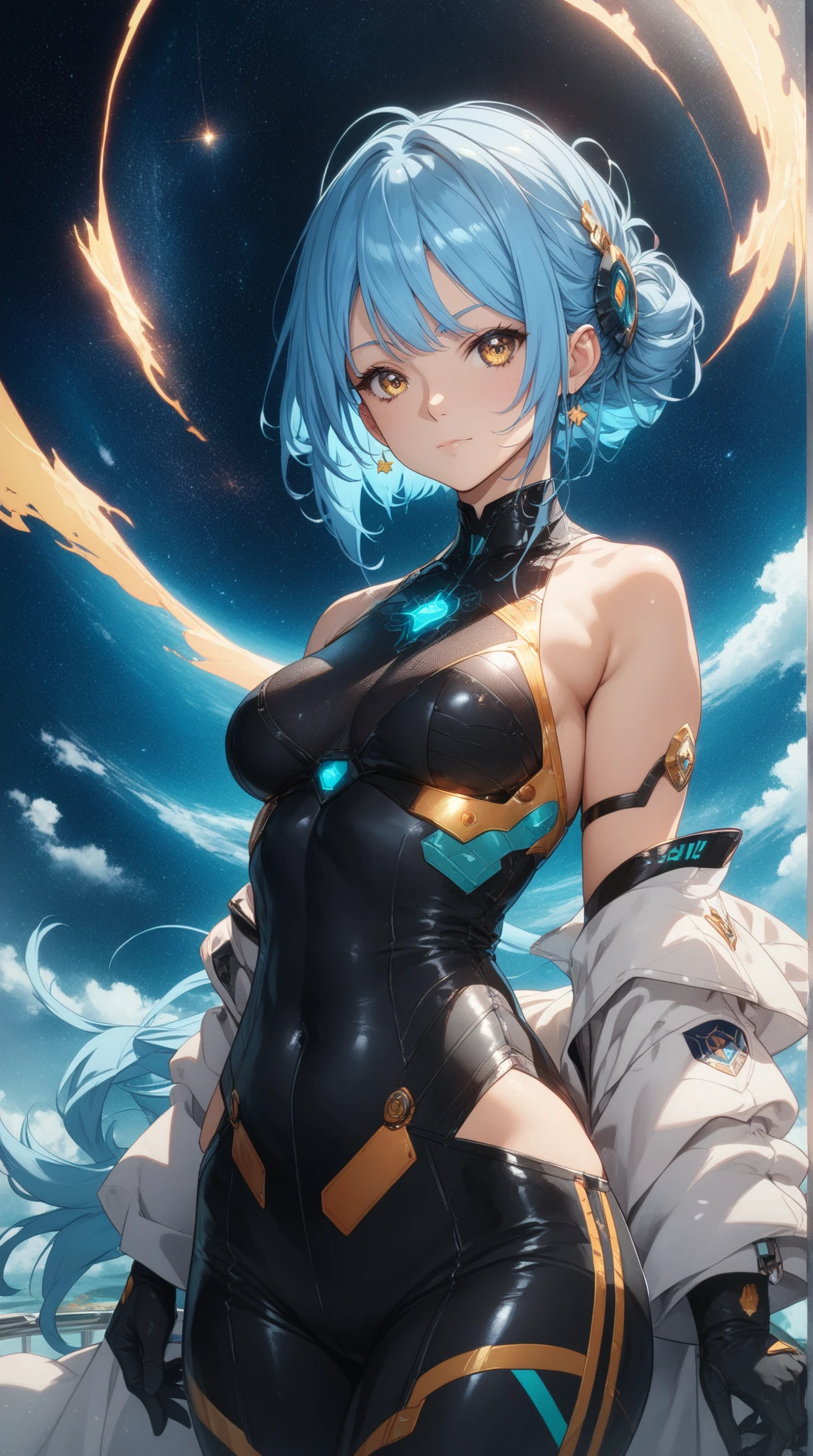 (1girl:1.3), solo, __body-parts__, official art, unified 8k wallpaper, super detailed, beautiful and aesthetic, beautiful, masterpiece, best quality, raw, masterpiece, super fine photo, best quality, super high resolution, photorealistic photo, sunlight, full-body, amazingly beautiful, sexy, hot, dynamic pose, delicate face, vibrant eyes, (viewed from the side), she is wearing berserker armor from berserk manga, blue and gold color scheme, detailed face, detailed complex busy background, messy, gorgeous, milky white, highly detailed skin, realistic skin details, visible pores, sharp focus, volumetric fog, 8k UHD, DSLR camera, high quality, film grain, fair skin, photo realism, lomography, huge metropolis in future dystopia, translucent