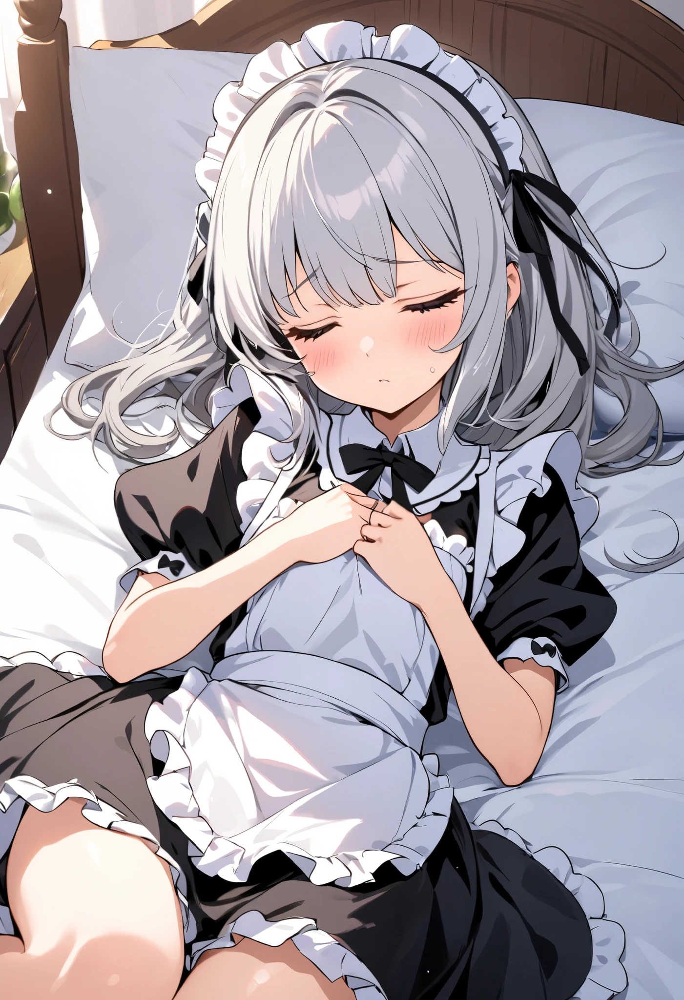 Sleepy maid girl