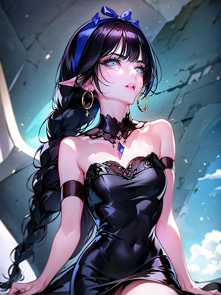 (masterpiece), best quality, expressive eyes, perfect face, (nsfw) not safe for work, 1girl, [highly detailed eyes], (highly detailed eyes), anime girl with long hair, goddess of the galaxy, nebula, dress, [upskirt], (upskirt}, godly stance, godly pose, head leaning on hand, hand on face, from below, seductive anime girl, [seductive face], mommy, milf, cleavage, ((floating)), no panties, anime best girl, an anime drawing inspired by Naka Bokunen, mature, solo, tall, normal body, dark theme, dark aesthetic, ((black hair with purple undertone)), stars on dress design, ((angry)), smirking, smirk, sexy, ((wind blowing dress up)). pussy, vagina, clit, assfangs, ((galaxy's goddess)), small black horns or black halo, nsfw, ((highly detailed vagina)), from behind, ass, lookin back, ((bending over)), presenting ass, bent infront of viewer, arched back, doggystyle, 
