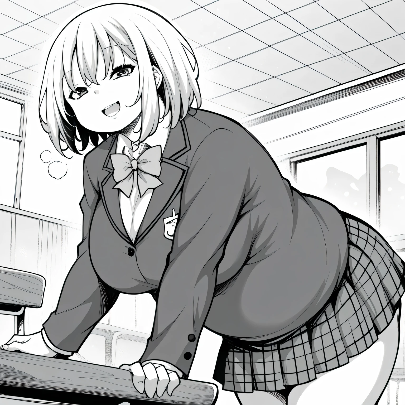Anime girl with short hair without clothes sitting on the face of a boy, , camights, tiny panty, nsfw,art