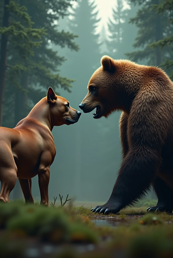 ((((photorealistic feral bear)))), ((screaming, in pain)), ((((feral, duo, sheath penetration, docking, flared penis in sheath )))), looing at each other, chest to chest, standing