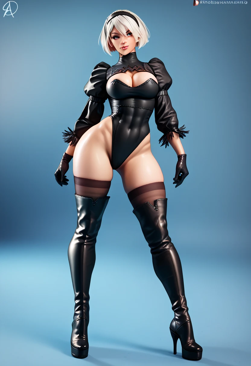 doggirl, big breasts, frontal, full-length, looking at the camera, facing the audience, standing pose, doghouse background, three-dimensional light, detailed full-body concept, sleek digital concept art, beautiful full-body concept art, art trend, CGsociety full-length,(((full body))) , (((sexy pose, model pose, standing pose))) tight stockings