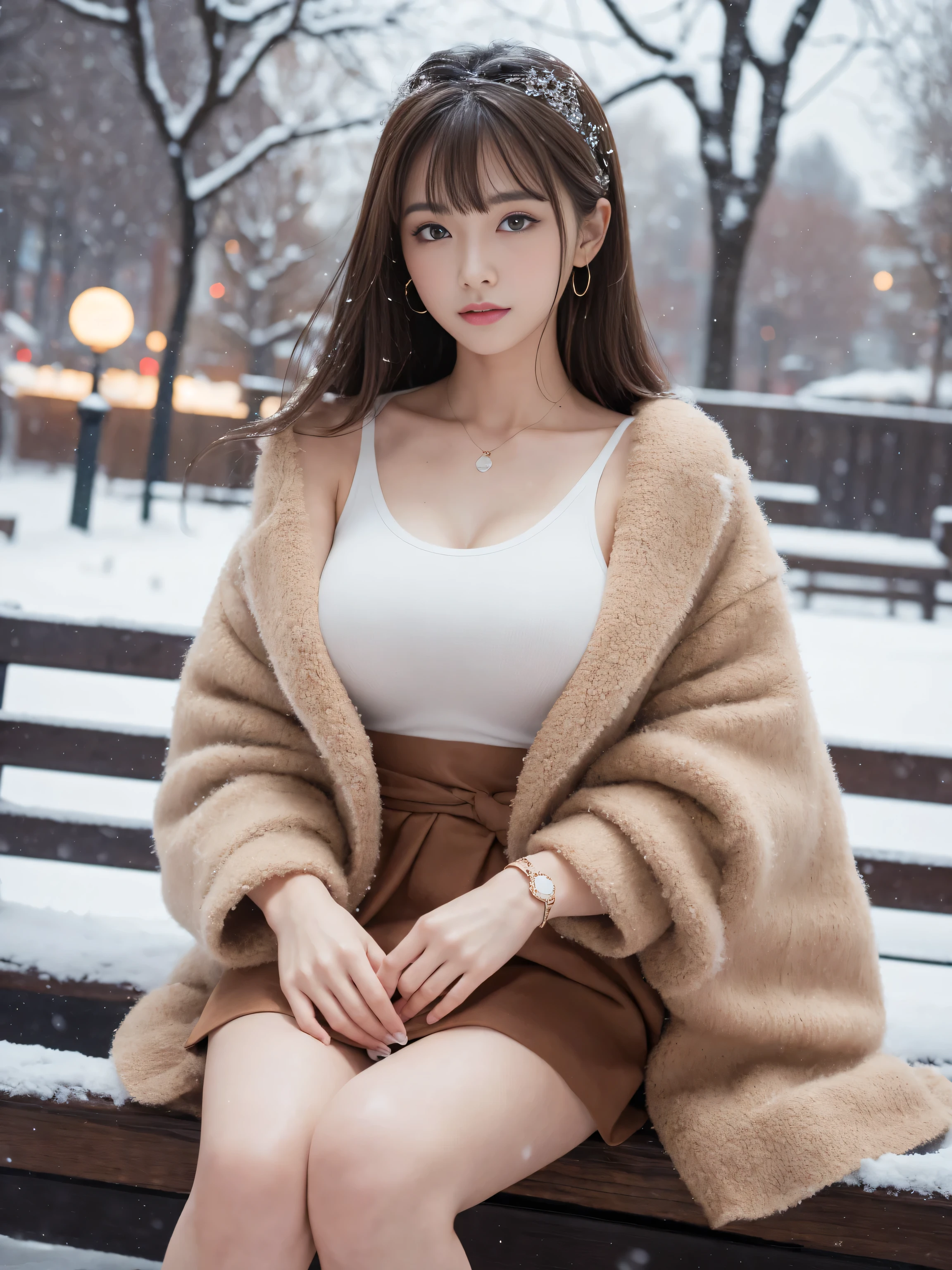 ​masterpiece、8K、32K、top-quality、(A detailed eye)、(A cute Japanese woman、bangss:1.3)、23years old、1 girl in、elegent、(Detailed background depiction、portlate:1.2)、(Rabbit costume:1.3)、(White tights:1.1)、Cleavage of、garden、midday、flower  field