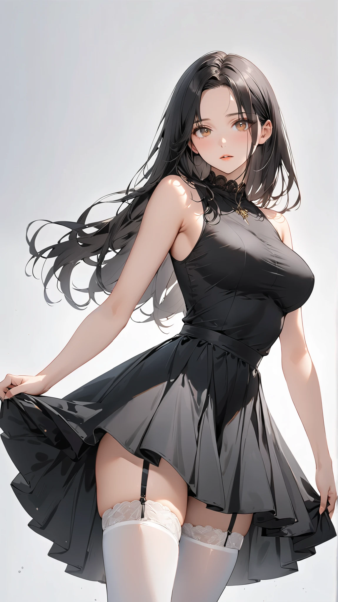 1girl,solo,medium breasts,<lora:GoodHands-beta2:1>,(thigh gap:1.2),(full body:1.2),standing,<lora:0131 cropped dress_v1:0.9>,ruanyi0131,dress,torn dress,, (masterpiece, best quality, hires, high quality, by professional artist, ultra detailed, extremely detailed, absurdres, incredibly resolution:1.2), good hands, perfect hands,