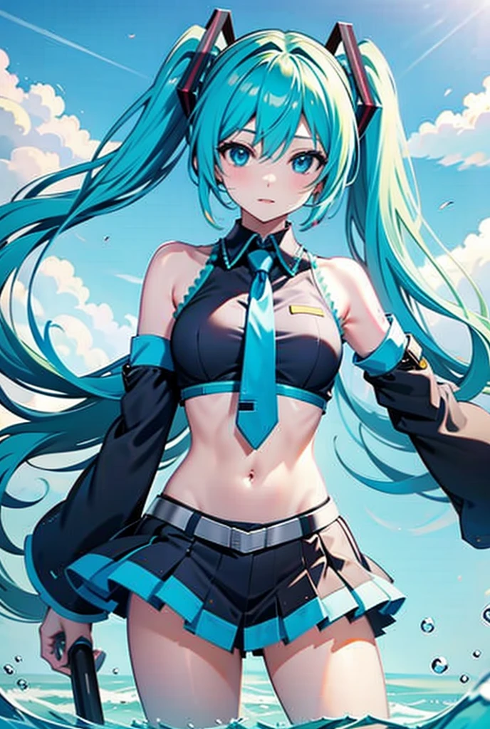 1girl, Alone,  hatsune miku,