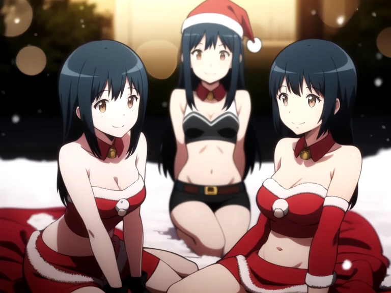 The heroes of Kill la Kill are relaxing at a pool party. They are in swimsuits themed after their iconic costumes.