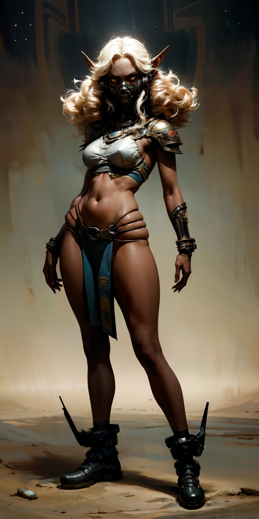 African fashion model,sexy tattoos on full body,sexy slim hot figure slim tan body,sexy long curly hair ponytail,in sexy breast strap ,tight mini skirt and heels standing in sexy pose, full body view, in the photoshoot,super detail face,super detail body,super detail, masterpiece,12k,HD QUALITY