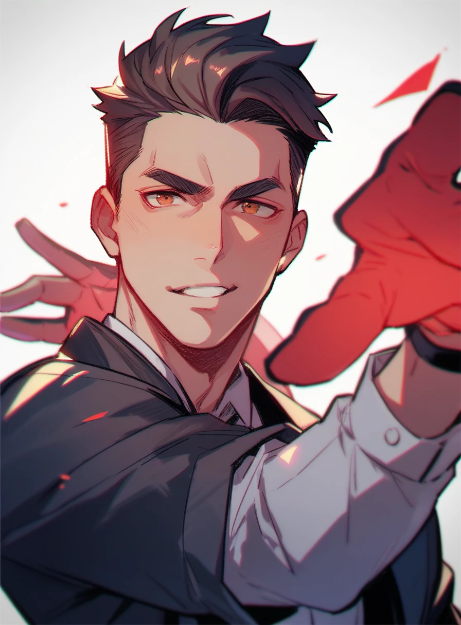 Brutal demon young man