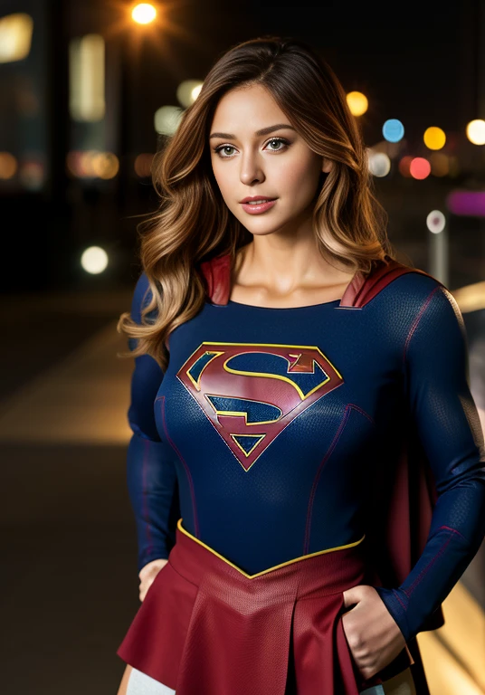  Photo of Supergirl posing sexy in front of the camera with (natural breast: 1.1), Beautiful face, strong and athletic woman ,   Perfect Anatomy,  Perfect Anatomy, 8K Resolution,  details  intrincados, mejor quality,  realistic ,  ultra detailed , bright eye, high_nothing, Beautiful face, Tyndall effect, fotor realistic ,  beautiful Supergirl in a beautiful futuristic city , quality, cinematographer, details in the shadows,  details  intrincados,  details  