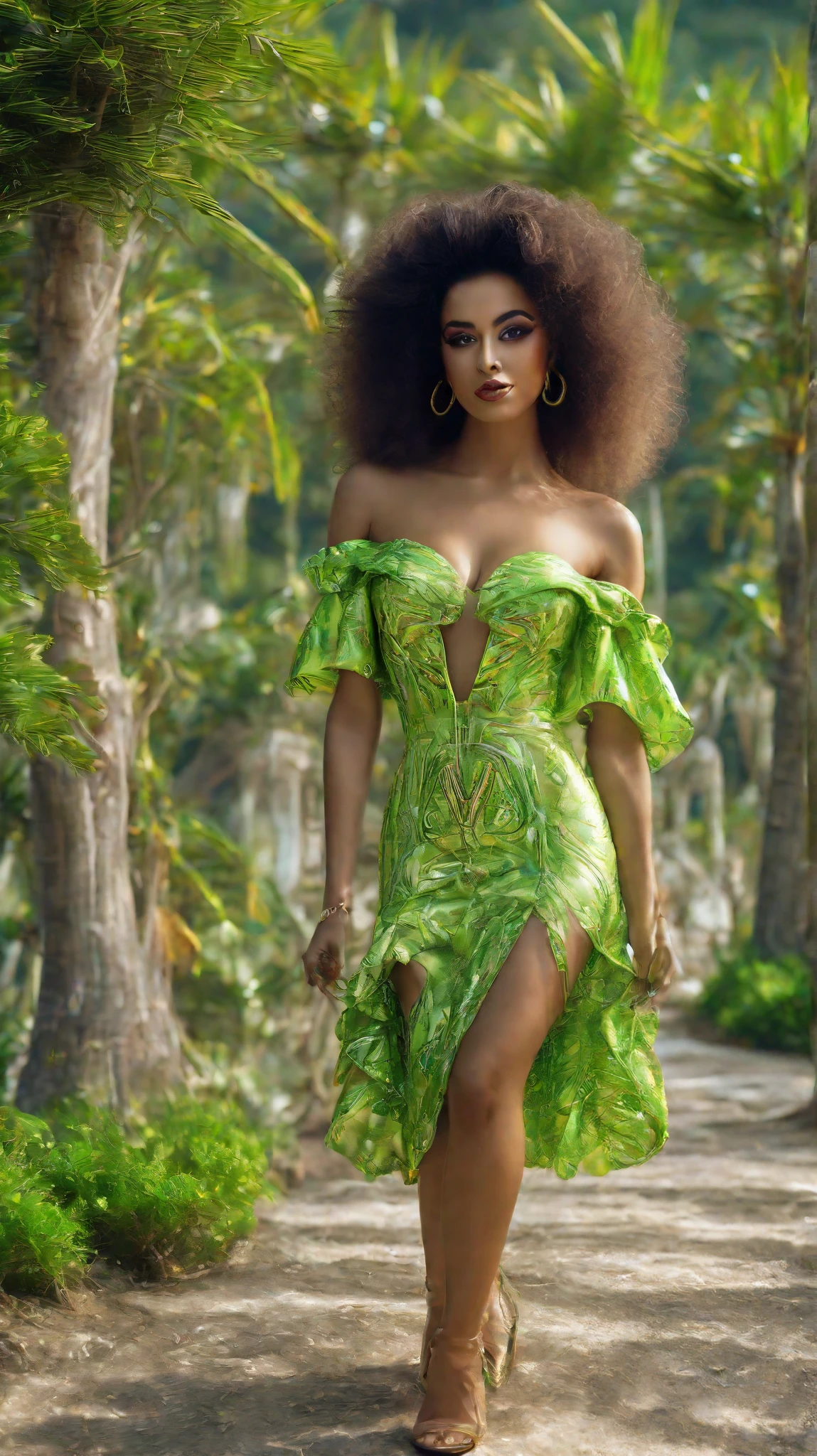 Uma linda mulher light brunette belíssima caminhando, gracefully, lightly by ,ELECTROMAGNETIC WAVES, and powerful energies, dressed in Cambodian and Brazilian and Dubai clothes ,moda nesclado elegante com cor que traga paz alegria fé e riqueza vestido que tenha os três pais tendência 2025 azul paz verda esperança vermelho vida preto vigilância Mulher 35 anos light brunette linda, modern trend, light brunette. in Tokyo, Very good and special fabric clothing, olive green , green dark, green new leaf , with extreme beauty unique exclusive look ,unique beautiful scenery in a very popular and noble place ,land ,offwhite , semelhante às big fit asss marcas única, fashion destroyed, very chic, mais chique que as marcas big fit asss uma força de beleza, melhor que as big fit asss marcas mundiais e internacionais, an extremely improved , big fit ass, stark, a shocking look , olive greencor land,
A 3 Brazilian woman, with long, curly hair, pele light brunette deslumbrante, caminhando gracefully pelo jardim eletromagnético quântico. The landscape is of a surreal winter, with sharp mountains, surrounded by an enchanting aura. She wears a unique and glamorous grey spiral striped couture gown., worthy of a modern woman, a pinned to the left of the extremely fluid dress, The extraordinary sunlight shines behind her, in a style reminiscent of Charles Chaplin, in a multidimensional environment of Doppler gratings and Mandelbrot patterns.