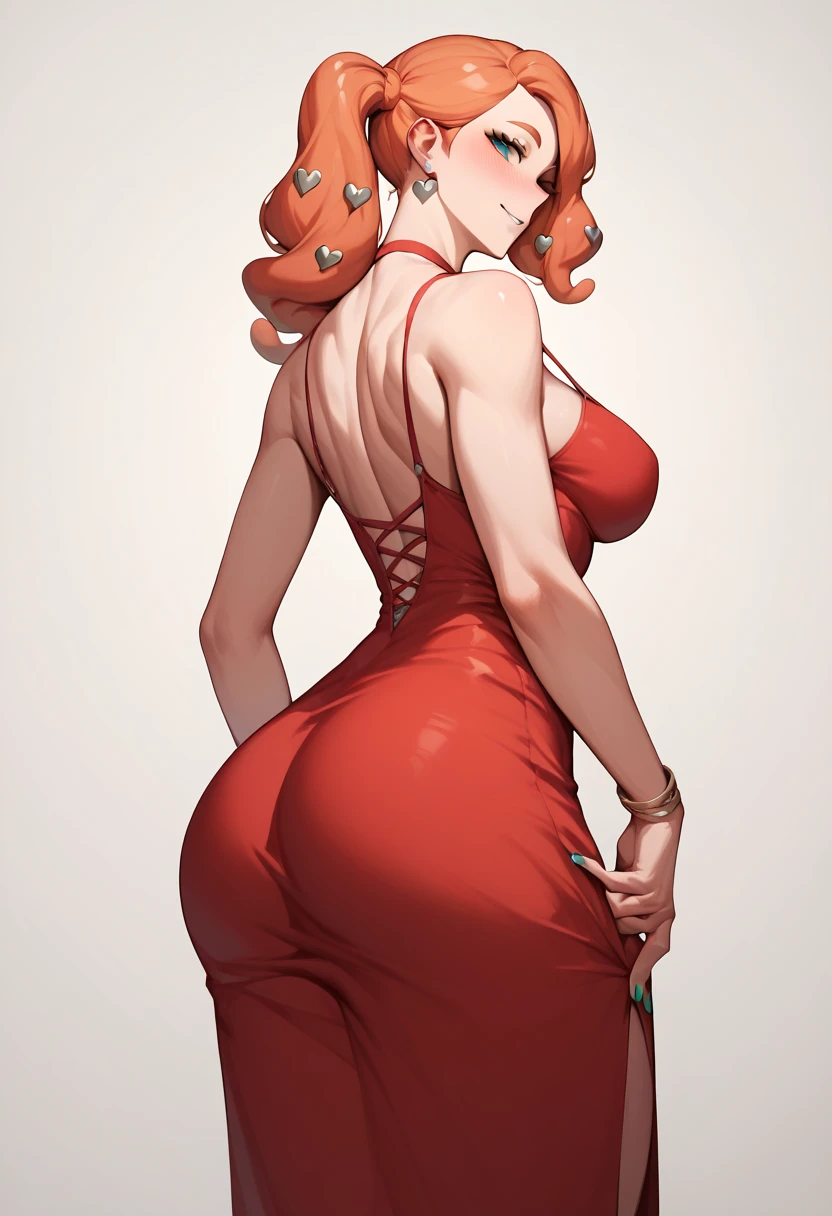 Sonia Showing boobs and ass in a red dress 