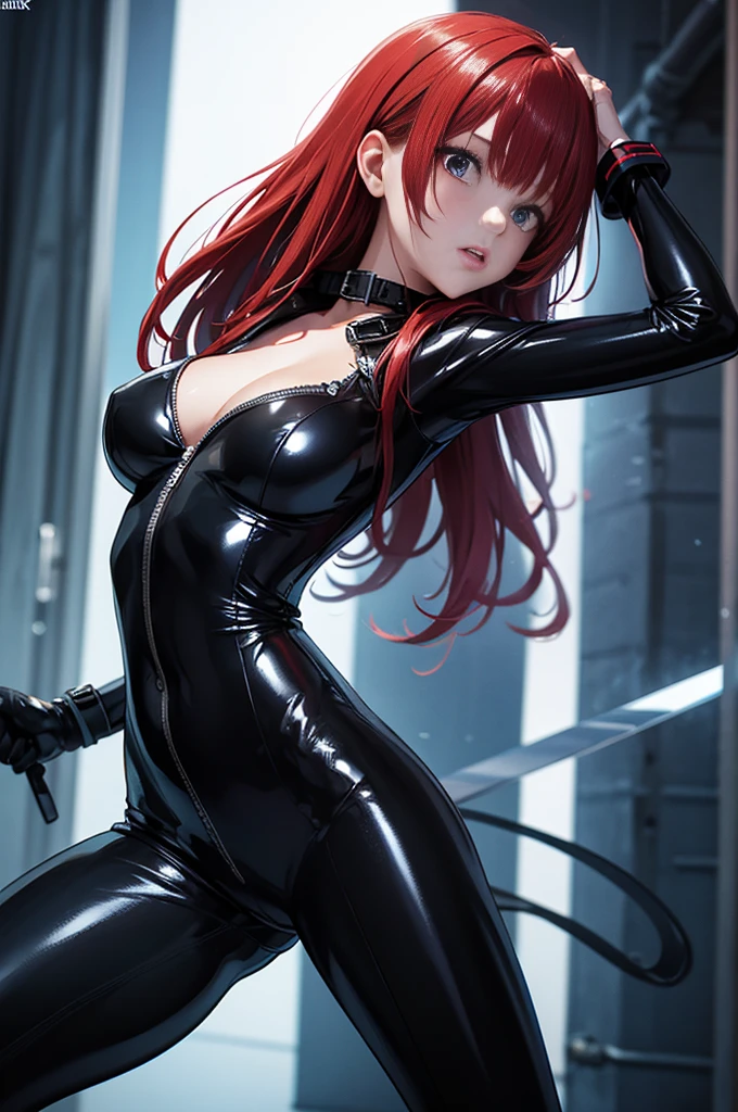 woman  wearing a headset, flexing ,hardstyle music, tavvaz , woman  Glossy luxury latex:1.4
Luxury black Latex Bodysuit:1.4

(best quality,4k,8k,highres,masterpiece:1.2), ultra-detailed,
