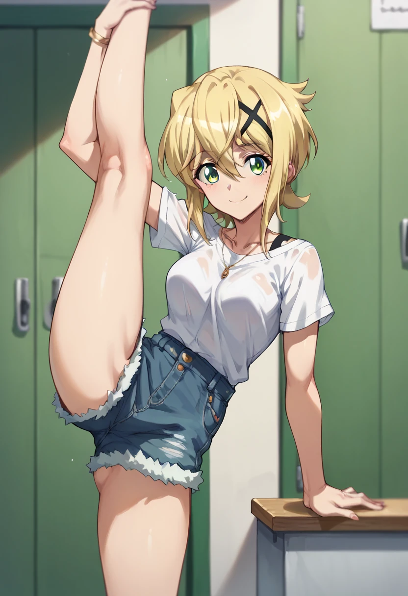 kirika akatsuki,standing split,1leg up,good smile 