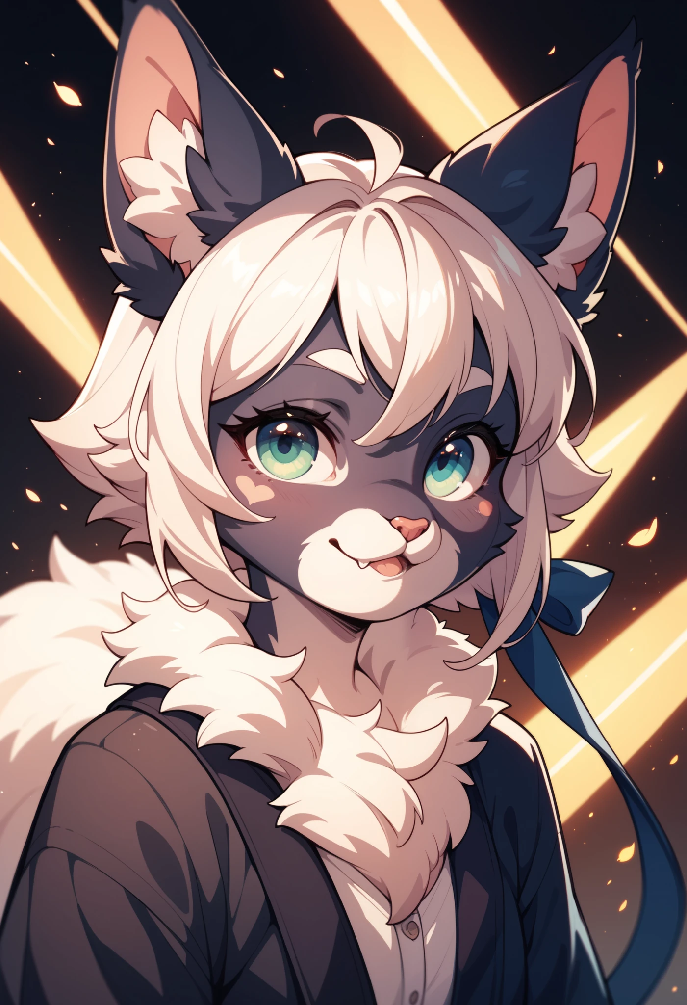 furry, cute face, ambient light, ultra detailed fur, volumetric light,