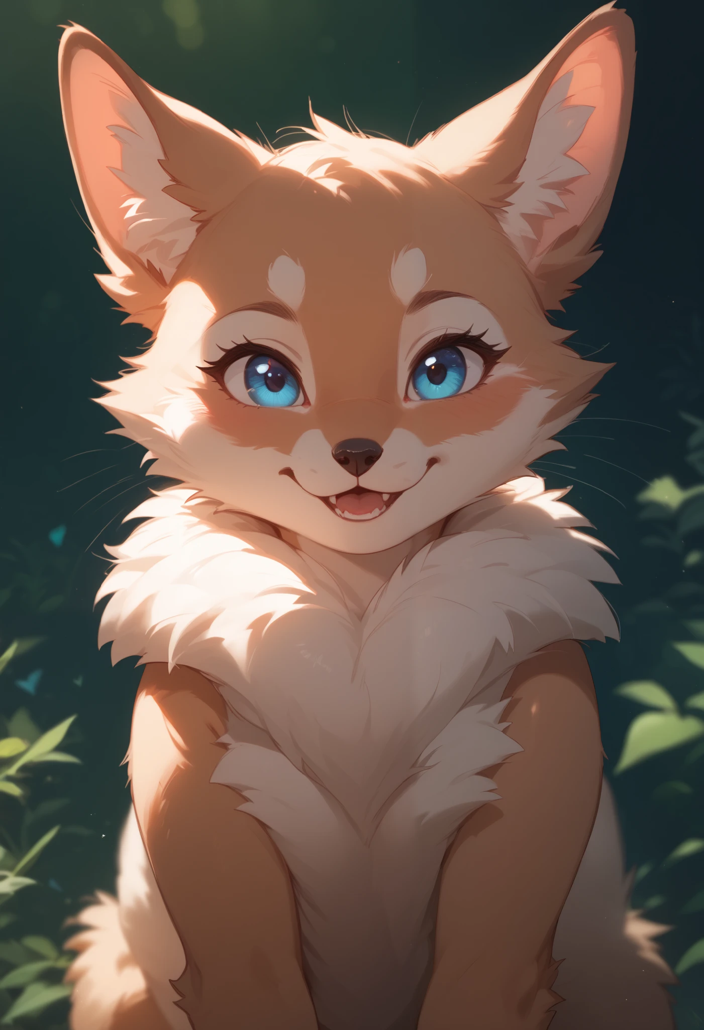 furry , cute face, ambient light , Ultra Detailed Fur , Volume Light ,