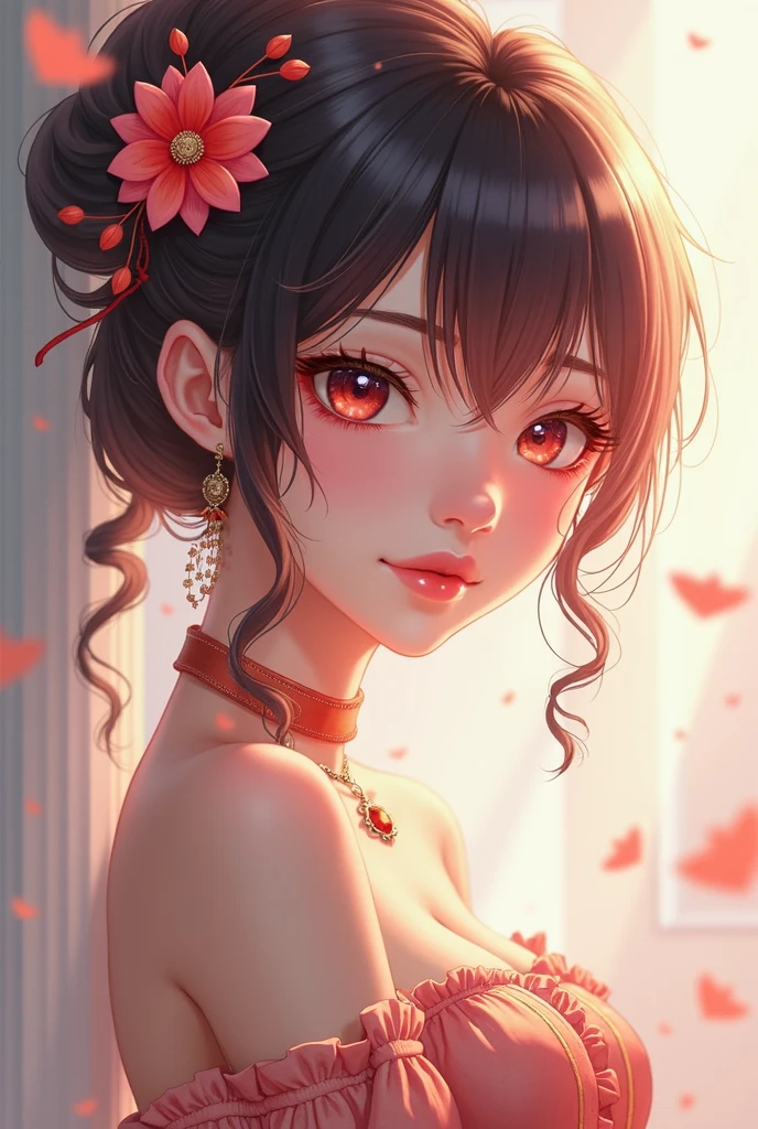 A gentle and lovely Chinese beautiful woman, delicate and sexy collarbone, charming goose egg face, double eyelids, smart peach blossom eyes, pink lips, small upturned nose, bare shoulders, plump buttocks, beautiful long legs, focused face, face close-up, ultra HD, super detail, full body photo, ultra-thin light transmission optimal ratio four fingers and one thumb, horse face skirt