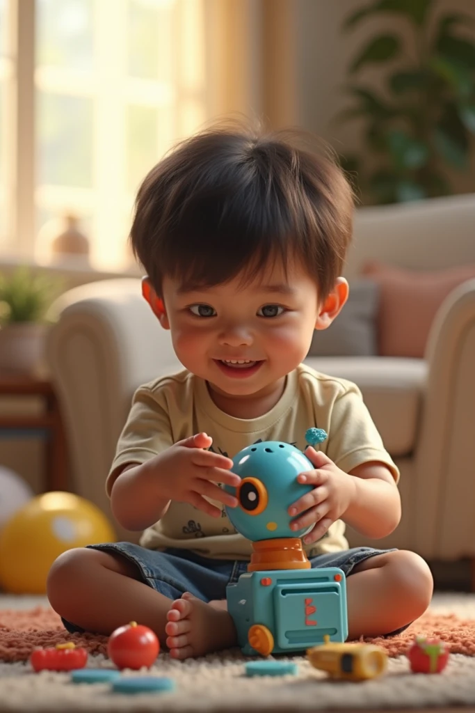 Chinese ??? boy playing with toys