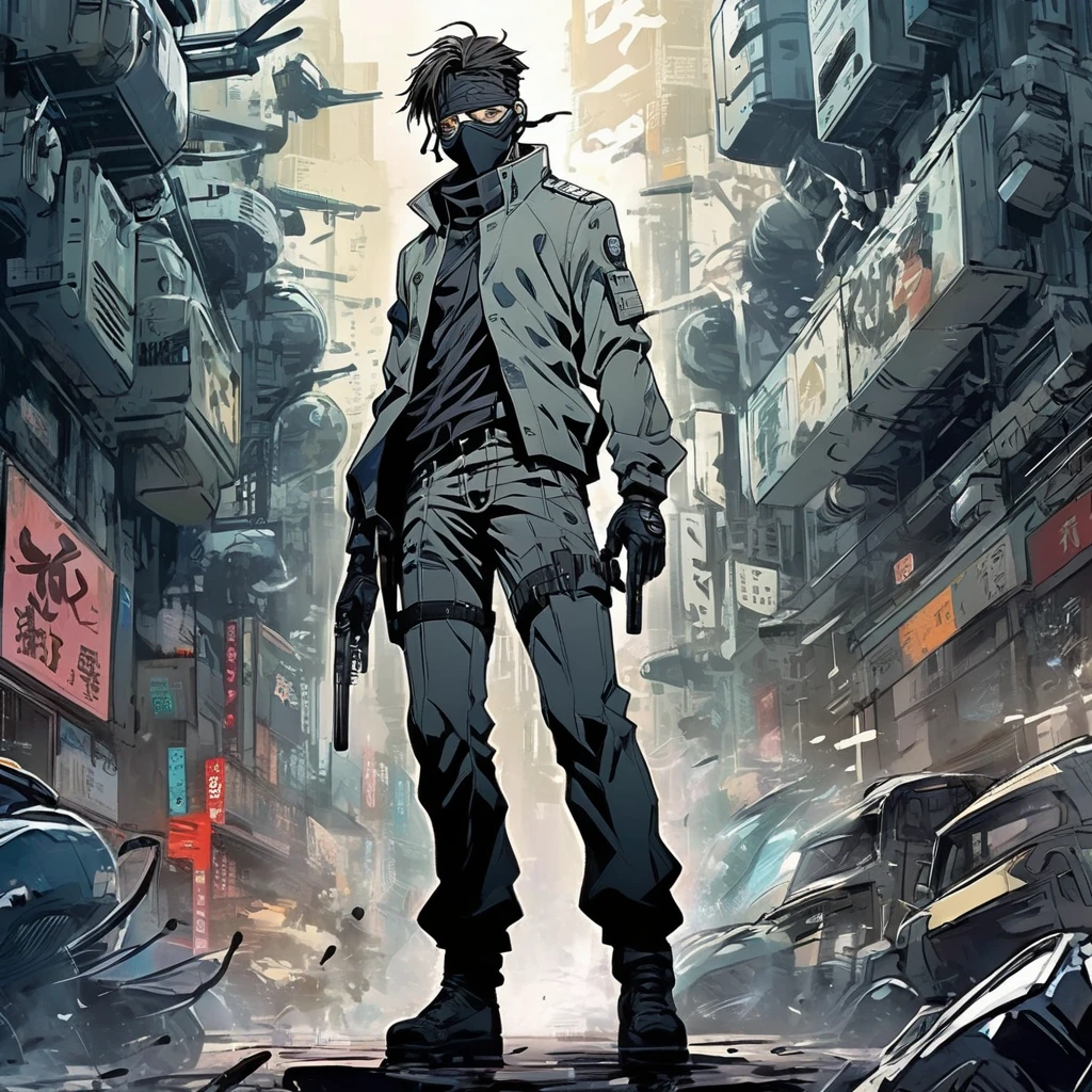 Ashley Wood artwork style of cyberpunk people with fantastic prints clothes, devilish , techwear west , androgynous male  &quot;James Jean Simple&quot; Psychedelic Art，Mask ，Chasing in space , anime, anime, anime art, anime, anime comics, anime, anime art, anime, anime, anime, anime, anime, best anime 4k konachan wallpaper, Digital Cyberpunk - Anime Art, digital cyberpunk anime art, cyberpunk anime, anime cyberpunk art, cyberpunk anime art, anime cyberpunk, digital cyberpunk anime!!, metal gear solid anime cyberpunk, male police , leather 