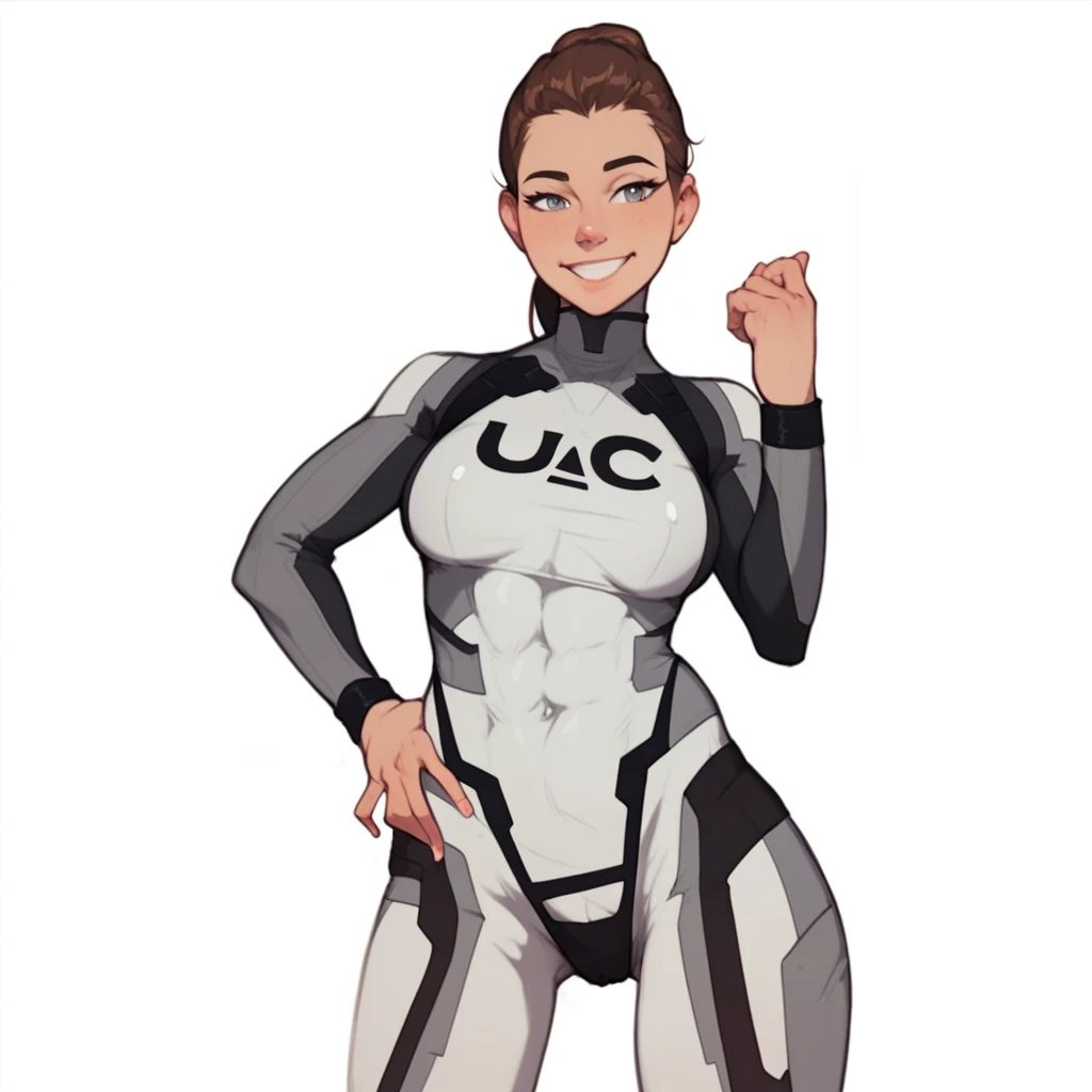 masterpiece,best quality,1girl,sexrobot,robot, robot joints,huge breasts,wide hips,thick thighs,blush,standing,hands on own chest,science fiction,pink eyes,pussy,mechanical skirt ,cleft of venus