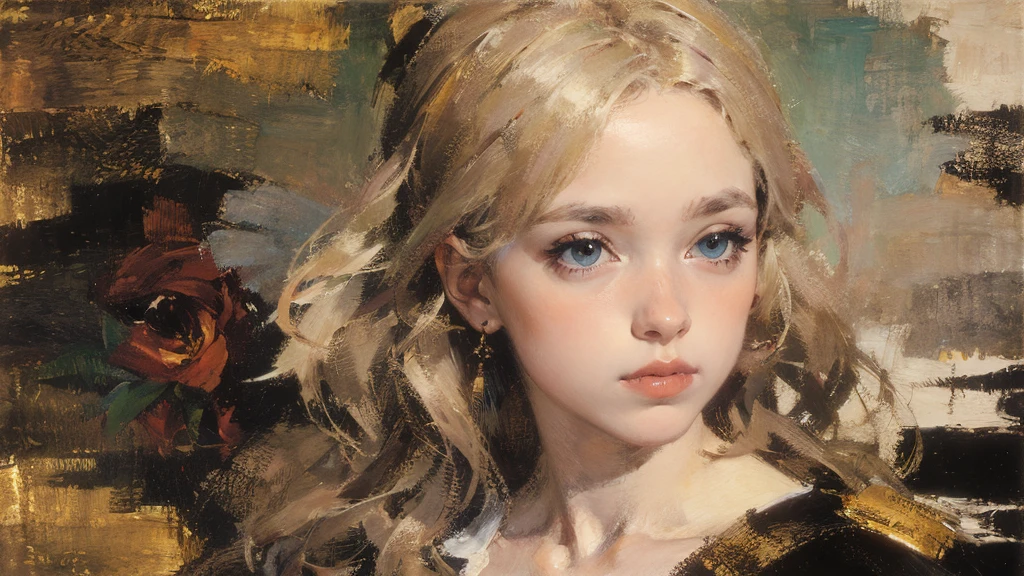 ((Phone close-up)),the detail,4K Ultra HD, Ultra-high resolution, (Photorealistic: 1.4), Best quality,Masterpiece,(pastel colour:1.2) ((masterpiece)), high quality, very_high_resolution, large_filesize, full color, heavy outline, clear outline, colorful, (beautiful detailed eyes), (beautiful face:1.3), (boyish face:1.3), 1 girl, (femaleranma), (red hair), short hair, (braided ponytail), ((bangs)), bumpy bangs, blue-gray eyes, big breasts, curvy, femaleranma, braided ponytail, (red chinese clothes), sleeveless, tangzhuang, black pants, cameltoe, standing, upper body, ((from side:1.4)), ((portrait:1.8)), ((face focus:1.4)), nsfw, Describes the scene of a strong man in black hugging a blonde girl,(((Blackn clothes))),(((Thick body hair))),(((Strong))),(((muscular))),(((slim sexy girl))),(((Blonde girl))),(((Girls wear:red head band, white bustier, red long skirt,laced dress))),((Sexual suggestiveness)),Correct anatomy,Detailed face, detailed eyes,(((the right proportions))),City at night,The lights came on,scene of serious conflict,Warm color palette,(post impressionist),(Fechin Oil Painting - Fechin Oil Painting , oil painted), 007,2