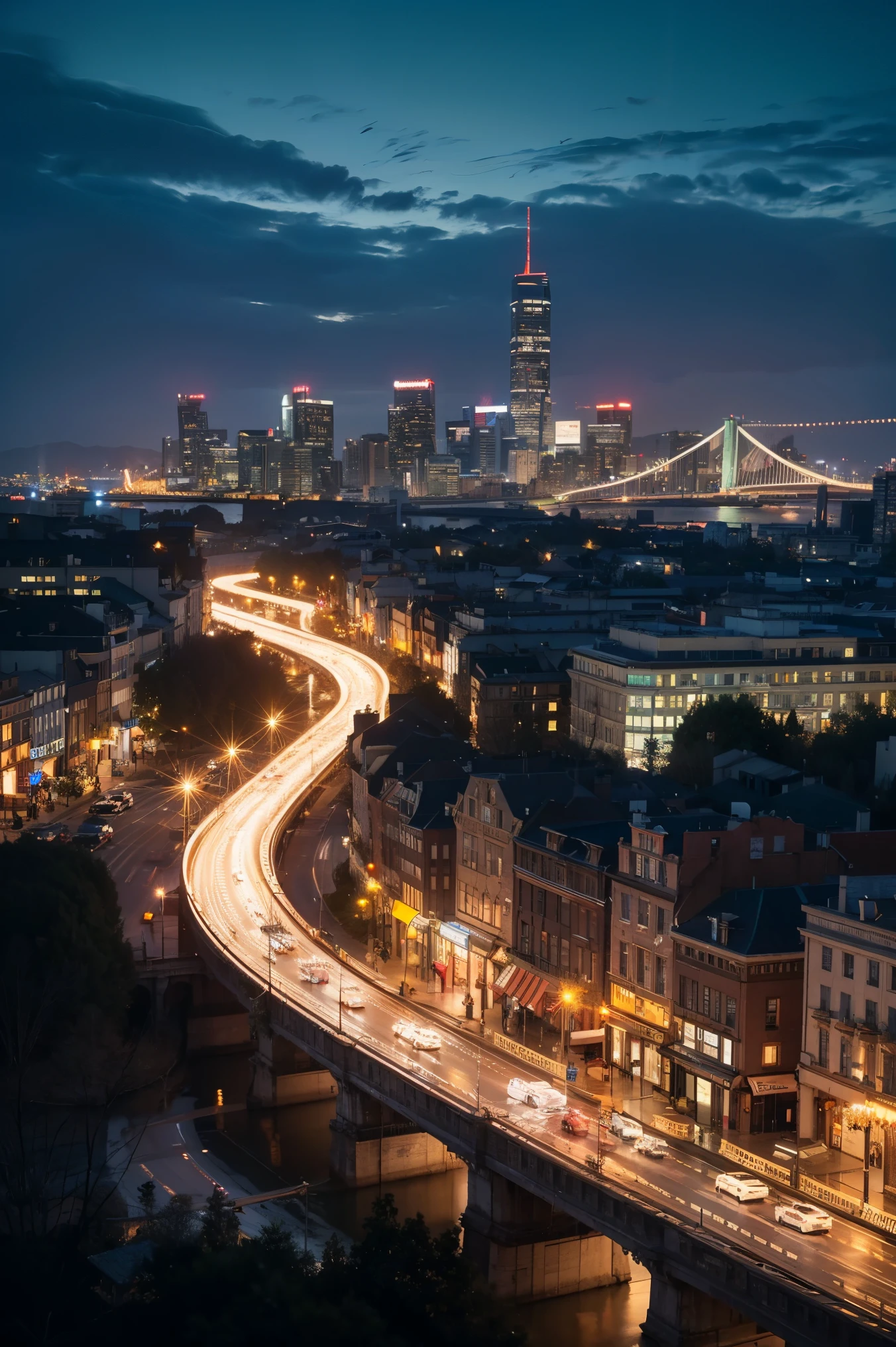 Steampunk, City view, traffic flow, Renaissance, cinematic lighting, zoom layer, projected inset, best quality, masterpiece, accurate, super detail, high quality