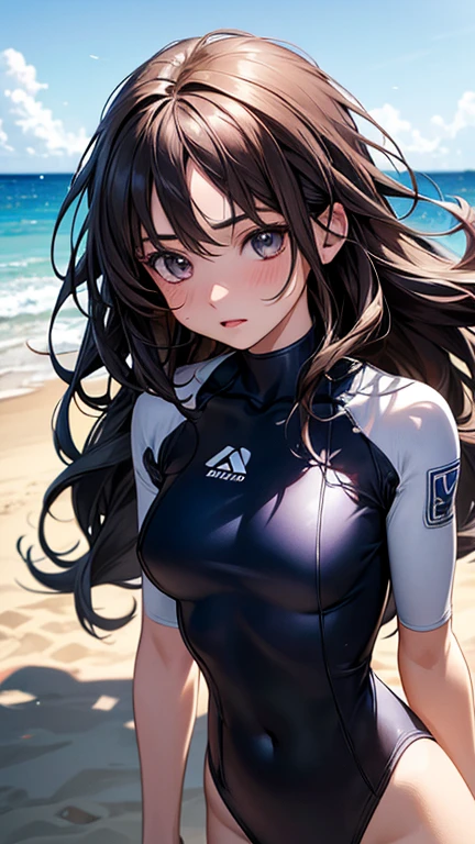 Athletic Anime Woman with Black hair