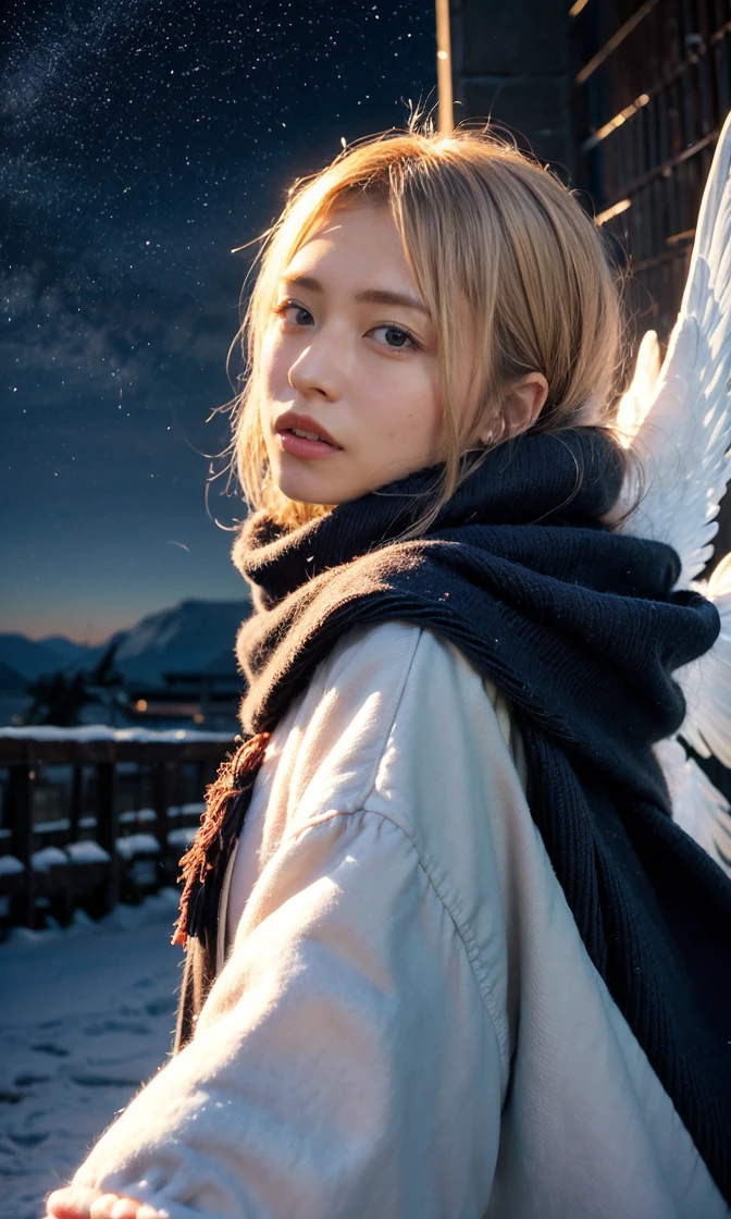 ExtremelyDetailed KAWAII SchoolGirls standing in (Sparkling snow dust), Stunning detailed eyes with (Sparkling Highlights:1.28), beautiful detailed lips, extremely detailed eyes and face, double eyelids with Detailed Long Eyelash, rosy cheeks, Radiant PearlSkin with Transparency, detailed snow fairys in (School Uniform with Coat), (glowing snowflakes:1.32), intricate snowy background, ethereal and magical lighting, cinematic composition, (best quality,4k,8k,highres,masterpiece:1.2),ultra-detailed,(realistic,photorealistic,photo-realistic:1.37) (FullBody:1.28) (exposed:0.33)