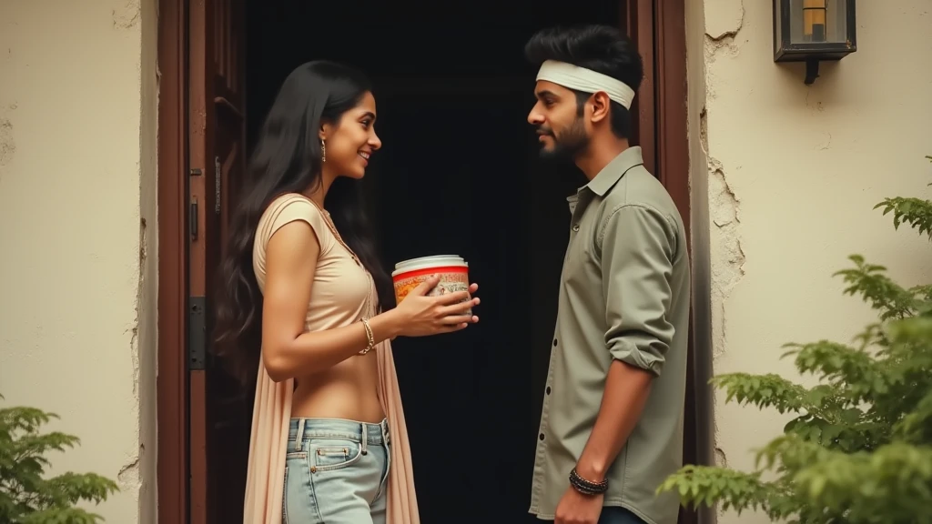 A boy and a girl both are girlfriend and boyfriend boy's name is Suraj girl is feeding biryani her boyfriend 