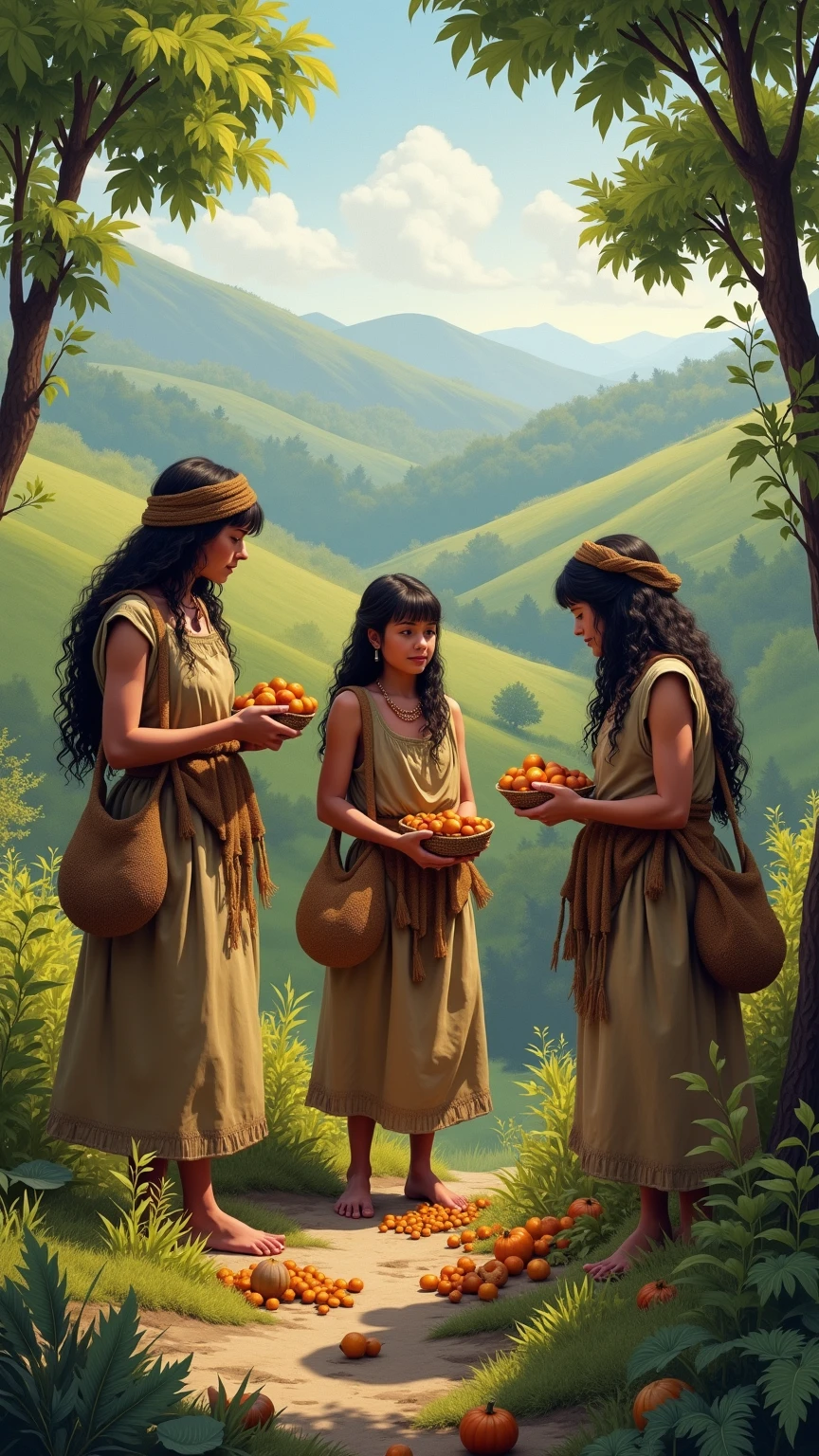 (masterpiece) several topless women are sitting on the floor with fruits and vegetables, official art, sapiens, 0 0 0 bc, official artwork, (fancy), full art, by Juan O&#39;Gorman, Key art, official illustration, ( ( Dark skin ) ), twice, AOC, meme template, promotional art, Leaked image, cornucopia