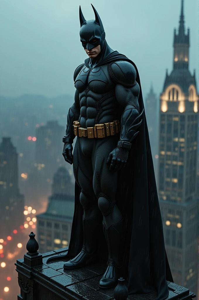 Batman debout , Portrait de Batman, Style de peinture de James Gurney, Portrait de Batman, Ordonnance, Par Craig Mullins, Lighting spotted by Craig Mullins, par Brian Thomas, par James Ryman, inspired by Jim Lee, par James Gurney, par Dave Dorman, Portrait Batman Ancienne Bible, par Chris Moore, par Robert Peak