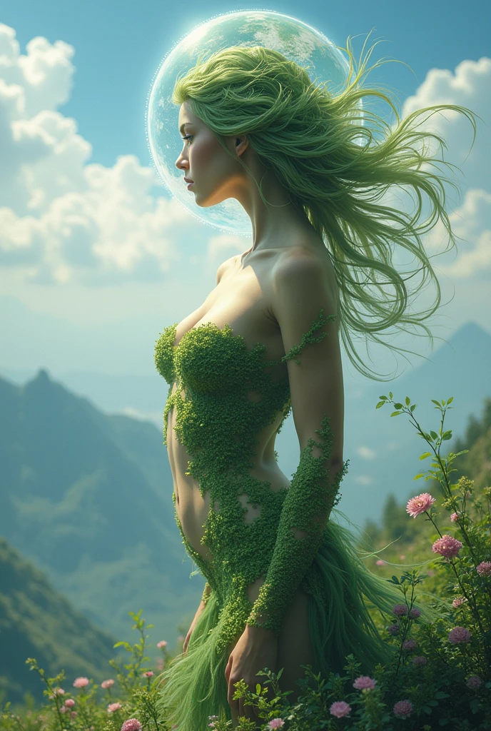 red flower, green leaf, red and green hair,
wabstyle, glowing, two-tone hair, 1girl,  topless, large breasts, long hair, sexy, solo, bare legs,  motion blur, looking at viewer,  zwd,<lora:zwd_v2_SDXL:0.2> <lora:wabstyleSDXL:0.7>