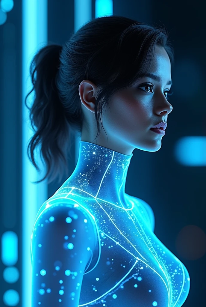 Turn a white gaming PC with RGB case into a super-realistic Android woman