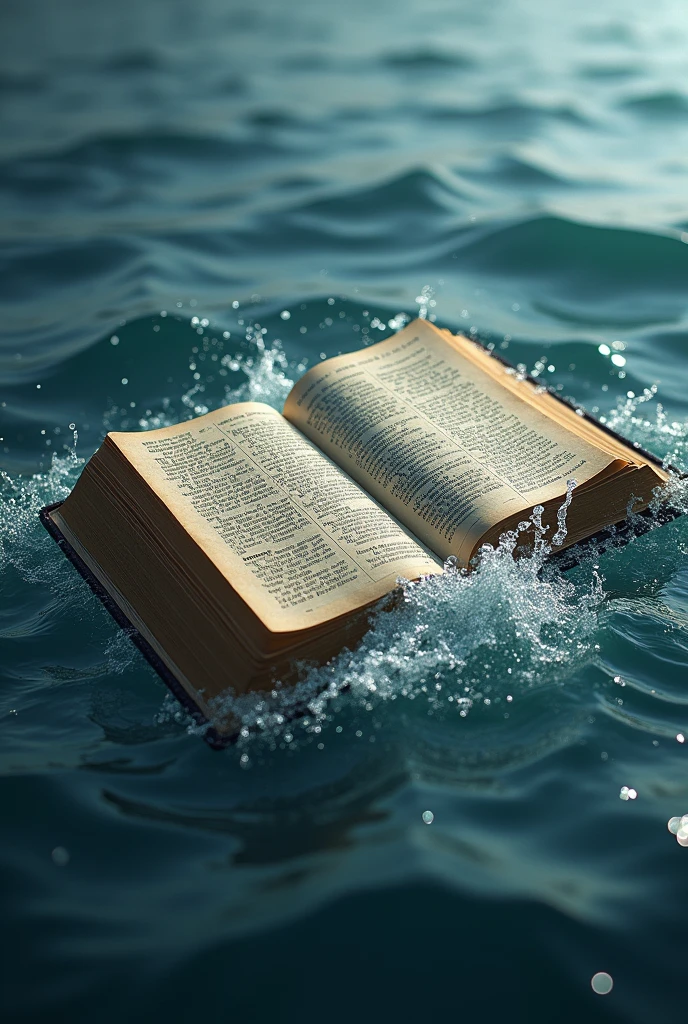 Bible in the middle of the sea logo