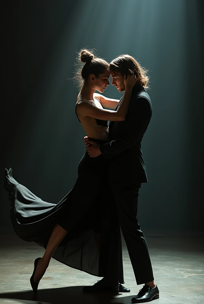 Space aliens dancing tango. 