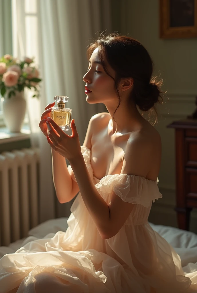 Applying perfume 