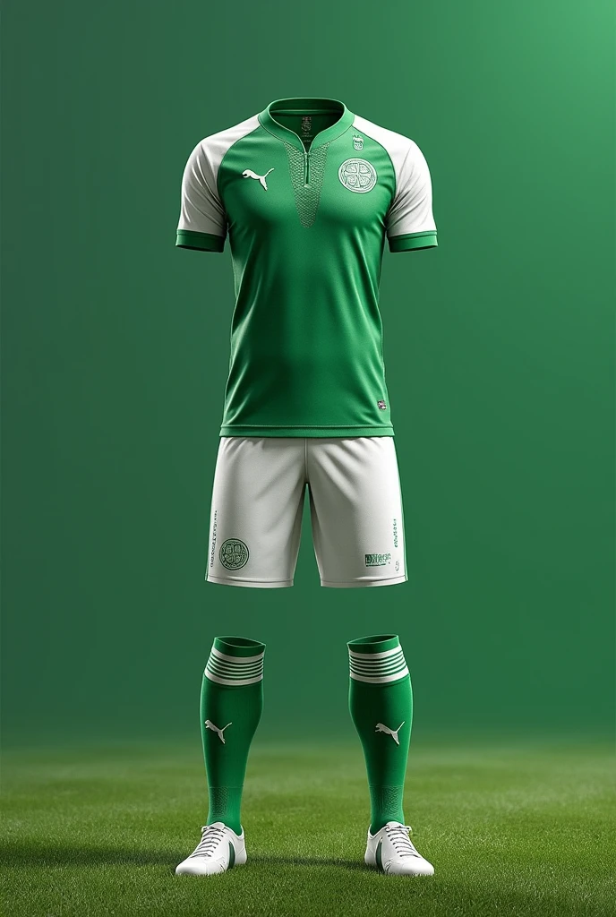 football uniform, with white and green colors, significant of sincelejo