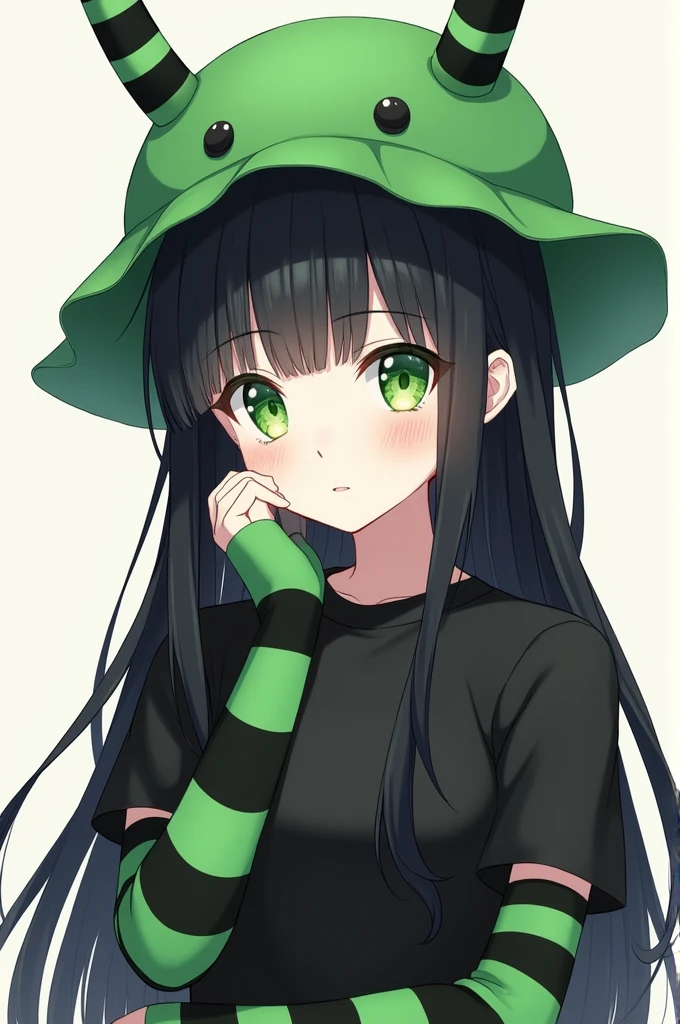 score_9, score_8_up, score_7_up, mwk,, black hair, long hair, hair over one eye, black shirt, green eyes, striped scarf, black skirt, striped thighhighs, 1girl, on back, black colored tentacles, molestation,