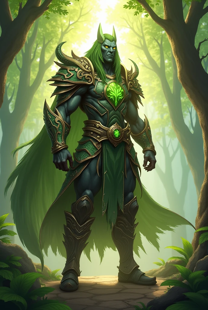 (((intricate design))) (((top quality))) (((16K))) (((High Definition))) 16K splash art (((photorealistic))) high-res, ultra sharp, ((masterpiece)), the best quality, expressive eyes, perfect face, (((druid outfit))) Super eyes, perfectly detailed anatomy (((Volumetric lighting))) (((natural lights))) (((1Male))) (((Bodybuilder))), (((muscular))), (((hyper pecs))) there is a sexy mature man with green paint on his body, slick shaved sides hairstyle, ((thighs)) bodily fluids, round butt, green coloured skin, green skin! (((green coloured skin!!))), (((green skin))). (((green-skinned))), (((elegant robes))) ((green skin with scales)), ((green skin)), windy, (((in the forest))), (((greenish skin))) plantation on the male body, windy, leaves falling (((a powerful nature deity))), elf ears, druid magic, cell-shaded adult animation, green gem necklace, hot reptile muscular humanoid man, muscular green body. Hazel eyes, glowing veins, nature spirit, long sash, transparent legs,