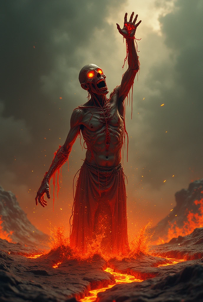 skin from chaos, dark atmosphere,
dust explosion