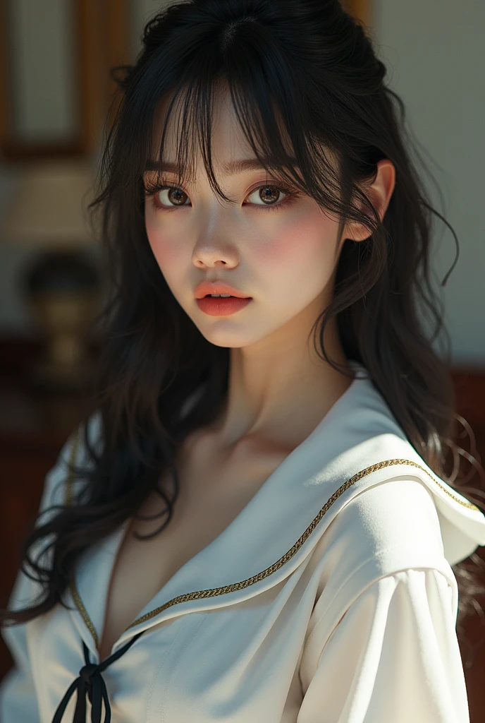 (best quality), (masterpiece), (highres), original, extremely detailed 8K wallpaper, (an extremely delicate), Best quality, masterpiece, (((disgusted and unhappy expression))), (((disgusted face, unhappy face))), Frown, ultra high res, (photorealistic:1.4), raw photo, street photography, photo of a Taiwanese young girl, She play with her own breasts, sweat, sweaty body, (sheer fabric:1.25)(loose:1.5)lace strapless dress, (((medium)saggy breasts)), (bare breasts), (((erect nipple))), ((areolas)), (Korean(kpop idol)), ((puffy eyes)), deep shadow, low key, cold light, deep contrast, bokeh, depth of field, below angle, low angle, (looking at viewer, softly smiling), a photo of a inside a subway, neoism, background crowds, people in backgrounds, ((upper body)), ((straight photo)), exposure blend, medium shot, bokeh, (hdr:1.4), high contrast, (cinematic, teal and orange:0.85), (muted colors, soothing tones:1.3), low saturation, (hyperdetailed:1.2), (nsfw:1.07),
