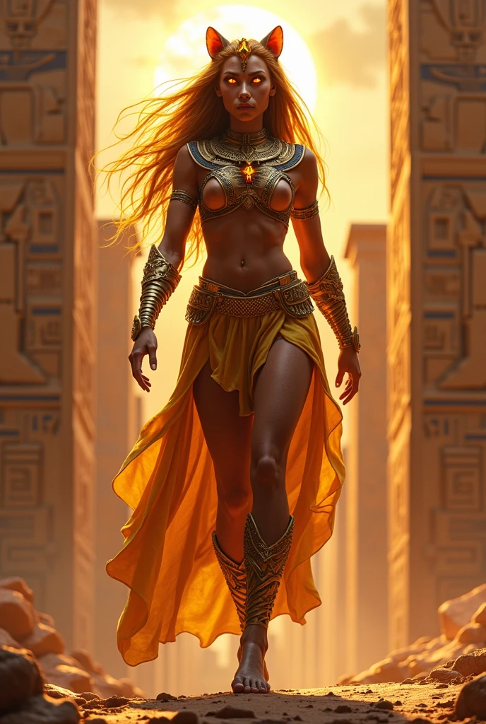Egyptian God Sekhmet with his scary aura